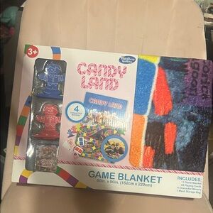 Hasbro Candy Land Game Blanket Set - Blue, Red, Orange, Purple